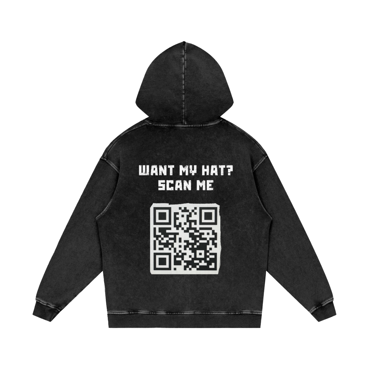 Snow Washed Loose Cotton Hoodie