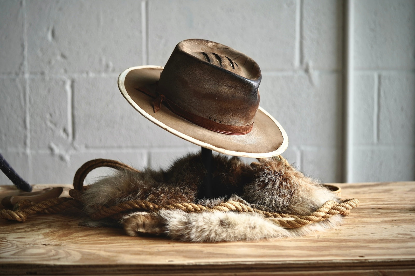[Custom Handmade One of a kind hats]-[unisex fedora cowboy rare headwear felt hats]-[11.11HATS]