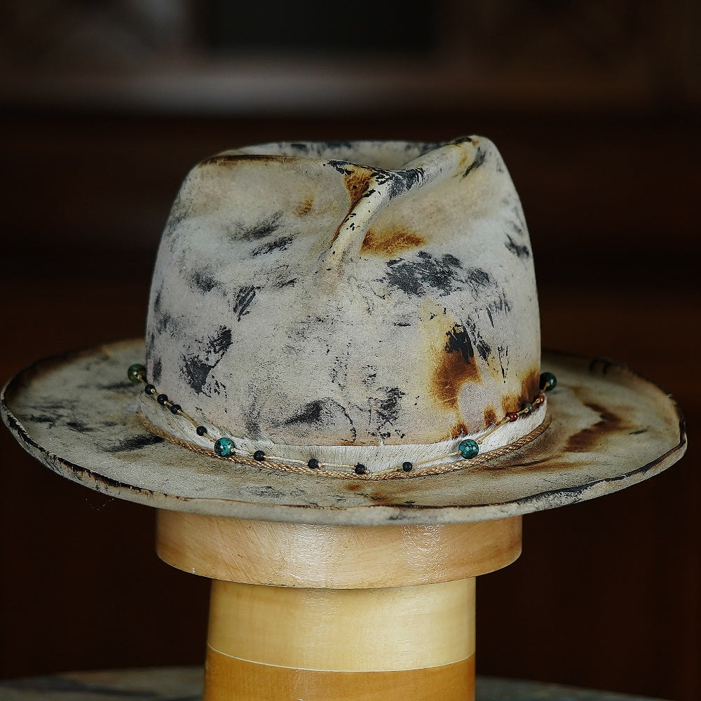 [Custom Handmade One of a kind hats]-[unisex fedora cowboy rare headwear felt hats]-[11.11HATS]