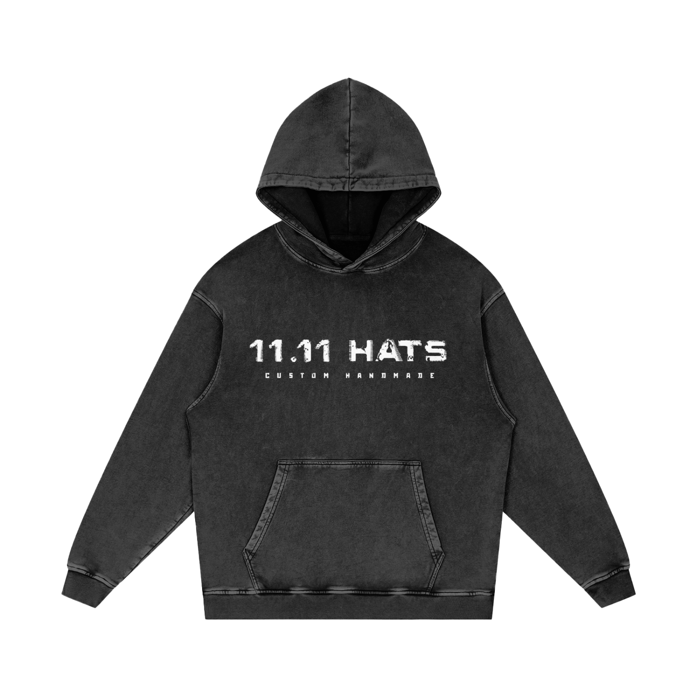 Snow Washed Loose Cotton Hoodie
