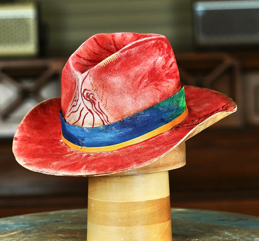 [Custom Handmade One of a kind hats]-[unisex fedora cowboy rare headwear felt hats]-[11.11HATS]