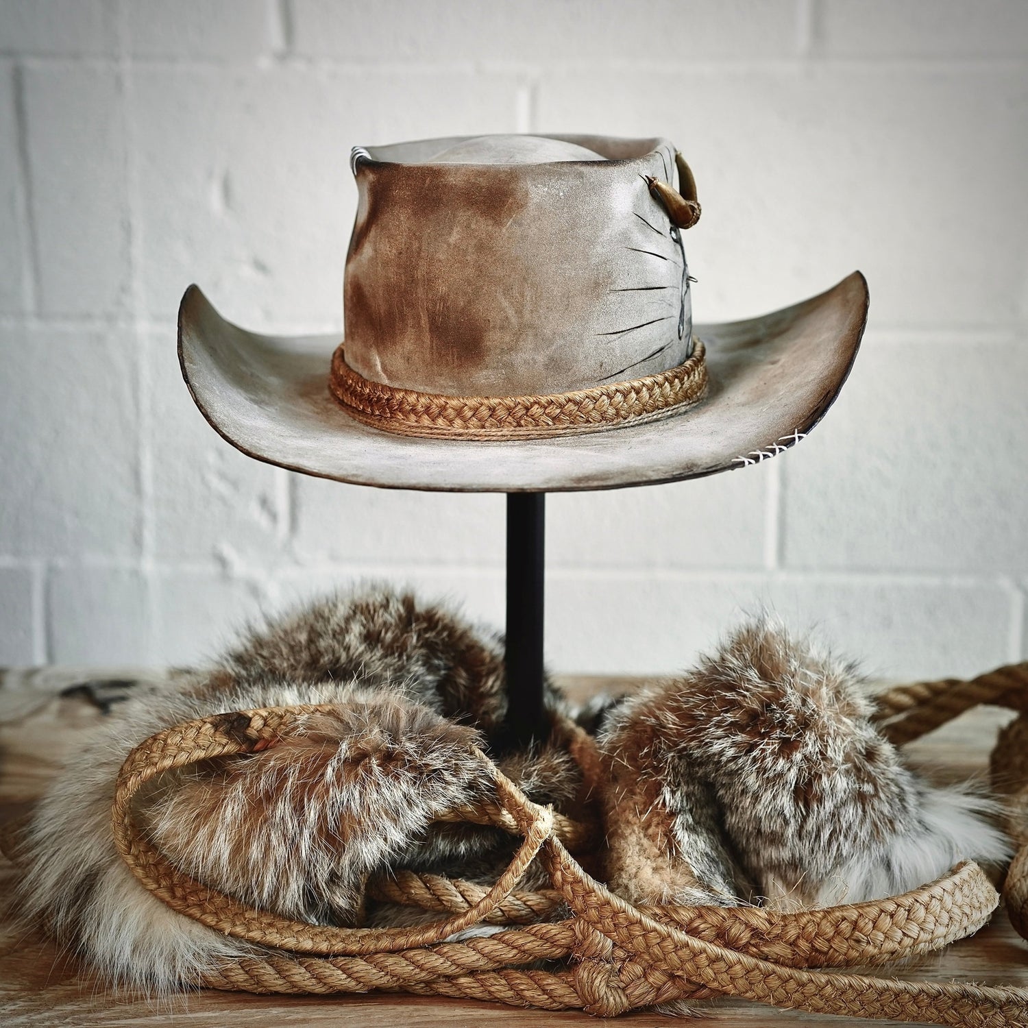 [Custom Handmade One of a kind hats]-[unisex fedora cowboy rare headwear felt hats]-[11.11HATS]