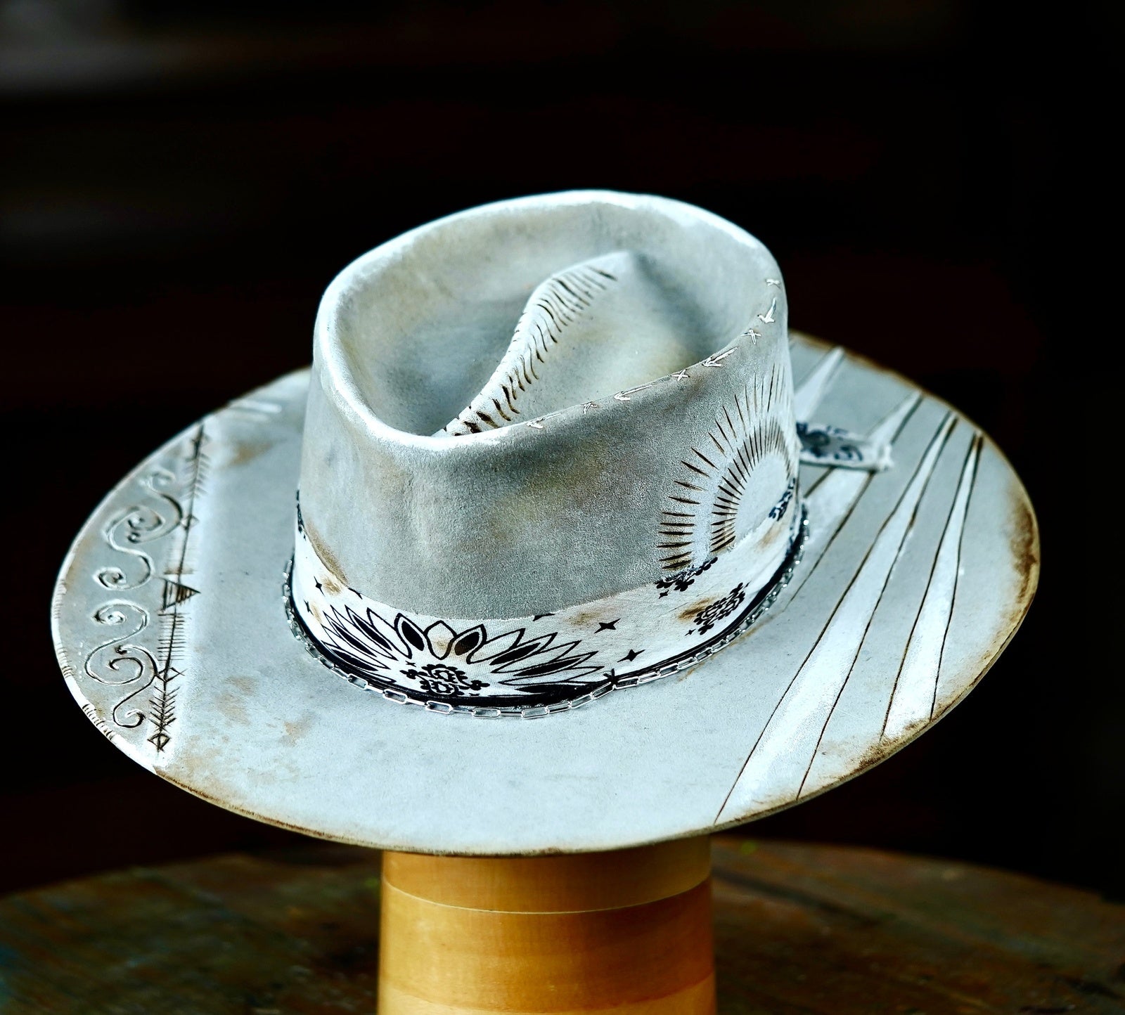 [Custom Handmade One of a kind hats]-[unisex fedora cowboy rare headwear felt hats]-[11.11HATS]