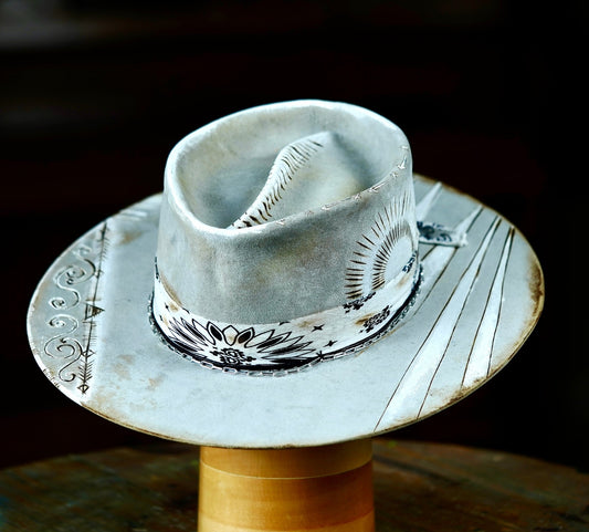 [Custom Handmade One of a kind hats]-[unisex fedora cowboy rare headwear felt hats]-[11.11HATS]