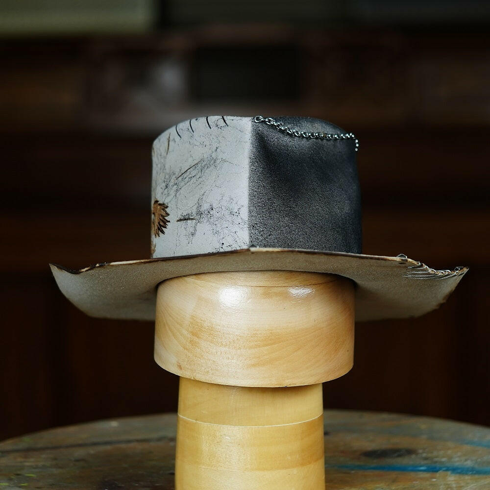 [Custom Handmade One of a kind hats]-[unisex fedora cowboy rare headwear felt hats]-[11.11HATS]