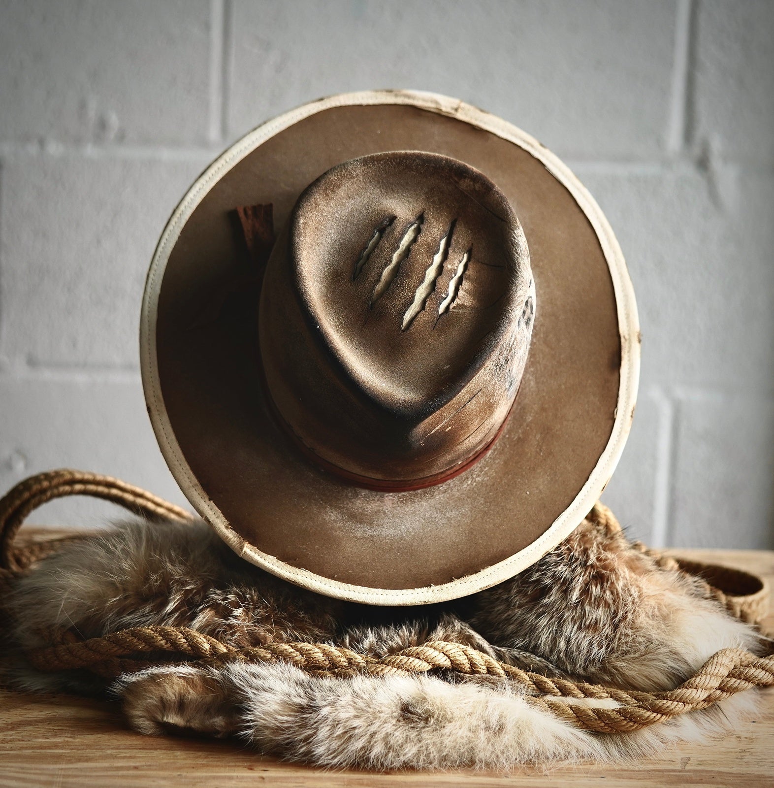 [Custom Handmade One of a kind hats]-[unisex fedora cowboy rare headwear felt hats]-[11.11HATS]
