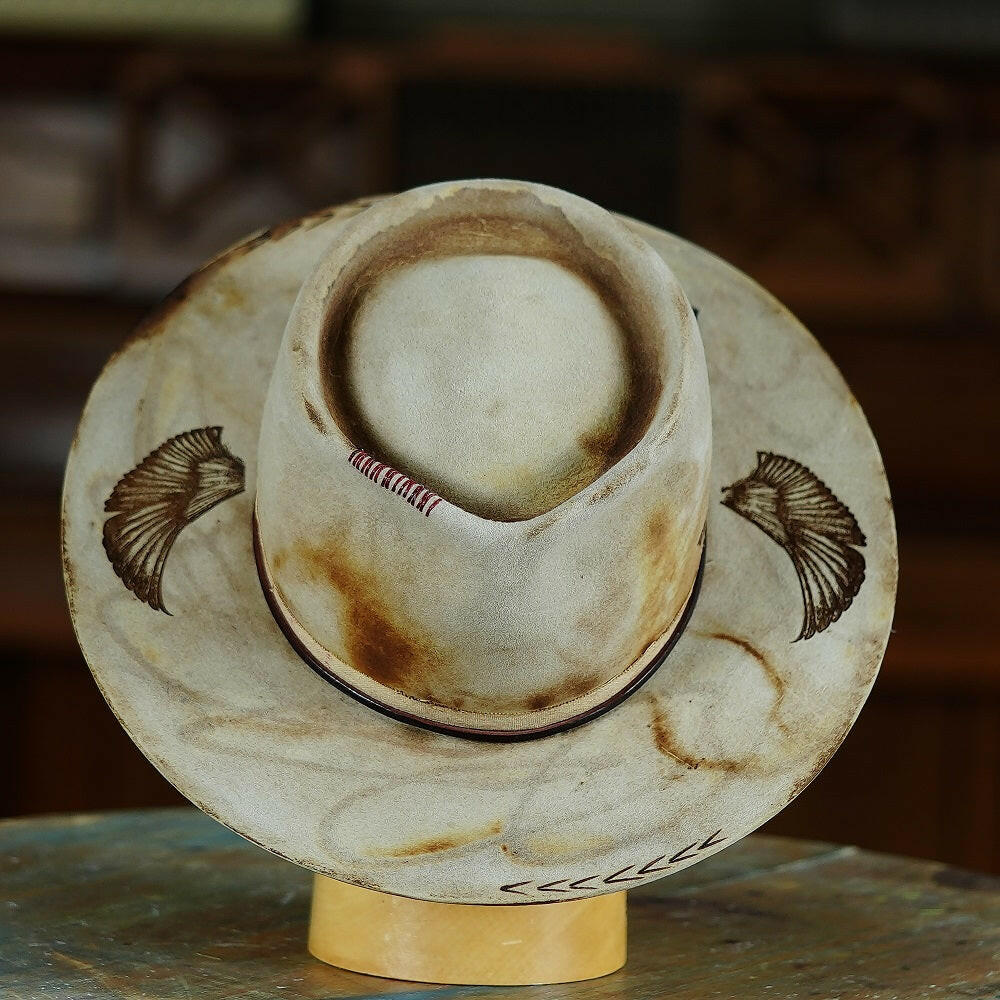 [Custom Handmade One of a kind hats]-[unisex fedora cowboy rare headwear felt hats]-[11.11HATS]