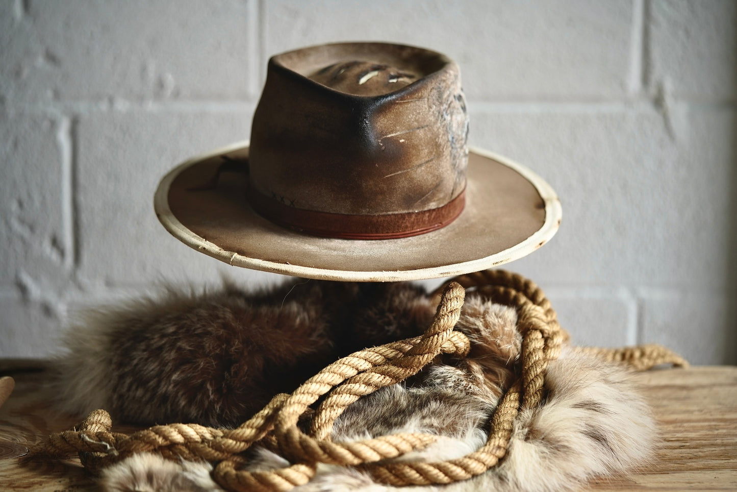 [Custom Handmade One of a kind hats]-[unisex fedora cowboy rare headwear felt hats]-[11.11HATS]