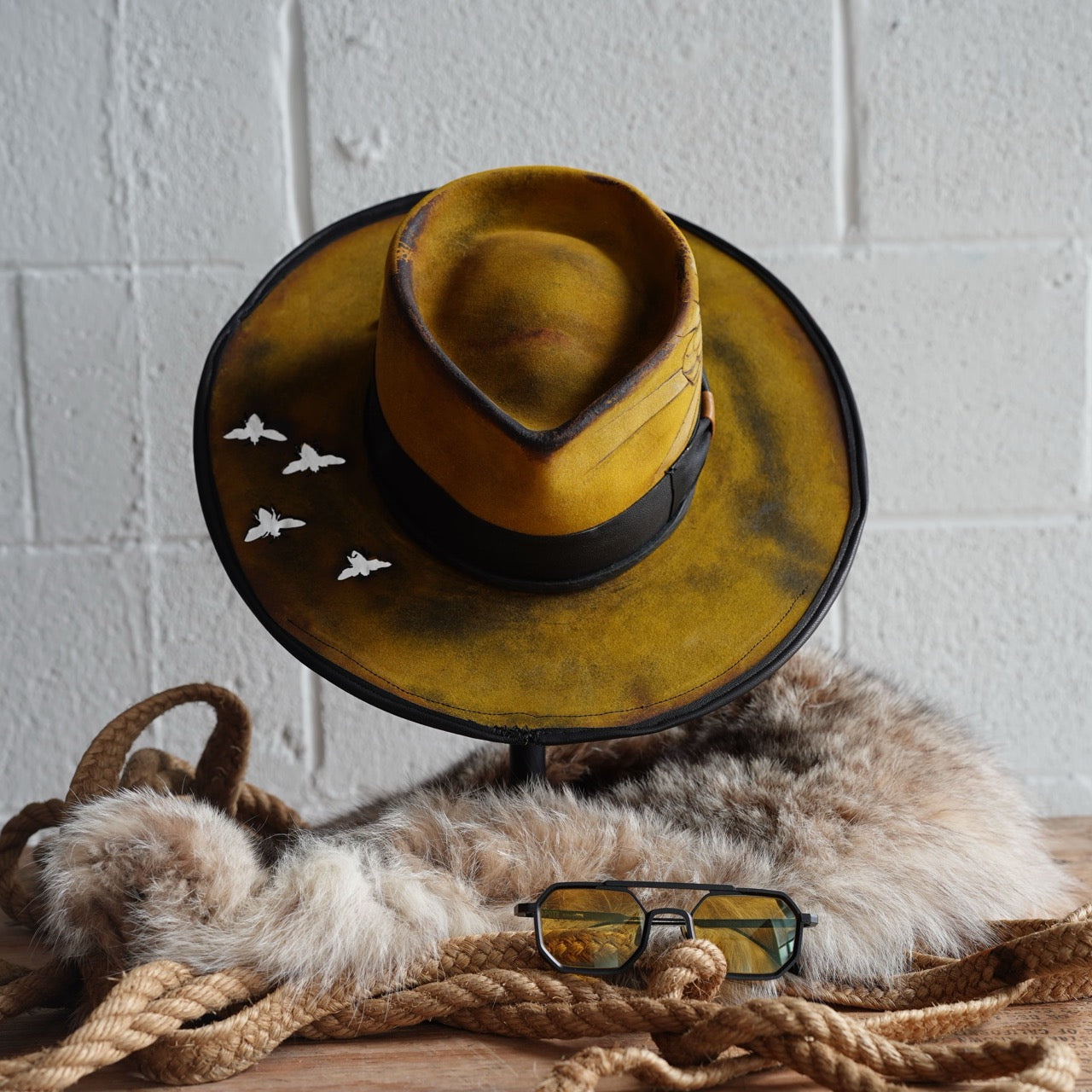 [Custom Handmade One of a kind hats]-[unisex fedora cowboy rare headwear felt hats]-[11.11HATS]