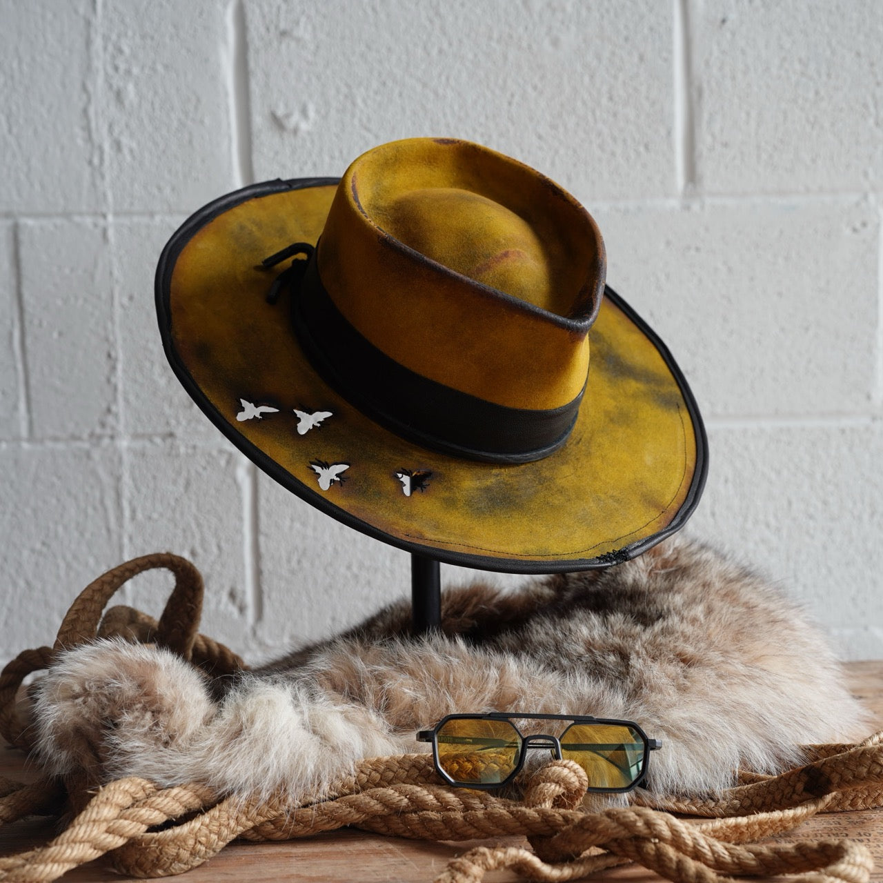 [Custom Handmade One of a kind hats]-[unisex fedora cowboy rare headwear felt hats]-[11.11HATS]