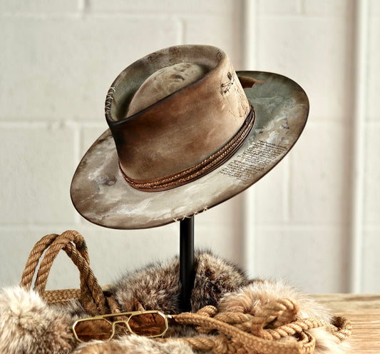 [Custom Handmade One of a kind hats]-[unisex fedora cowboy rare headwear felt hats]-[11.11HATS]