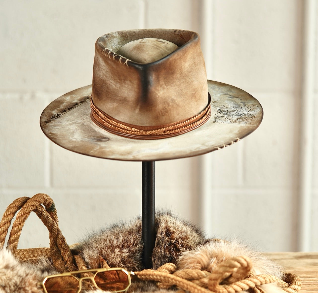 [Custom Handmade One of a kind hats]-[unisex fedora cowboy rare headwear felt hats]-[11.11HATS]