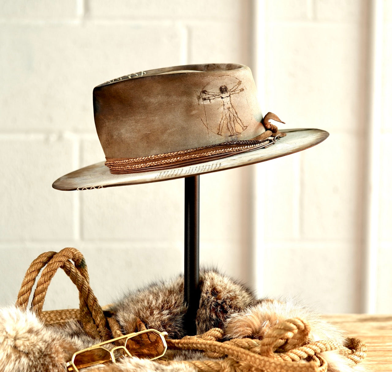 [Custom Handmade One of a kind hats]-[unisex fedora cowboy rare headwear felt hats]-[11.11HATS]
