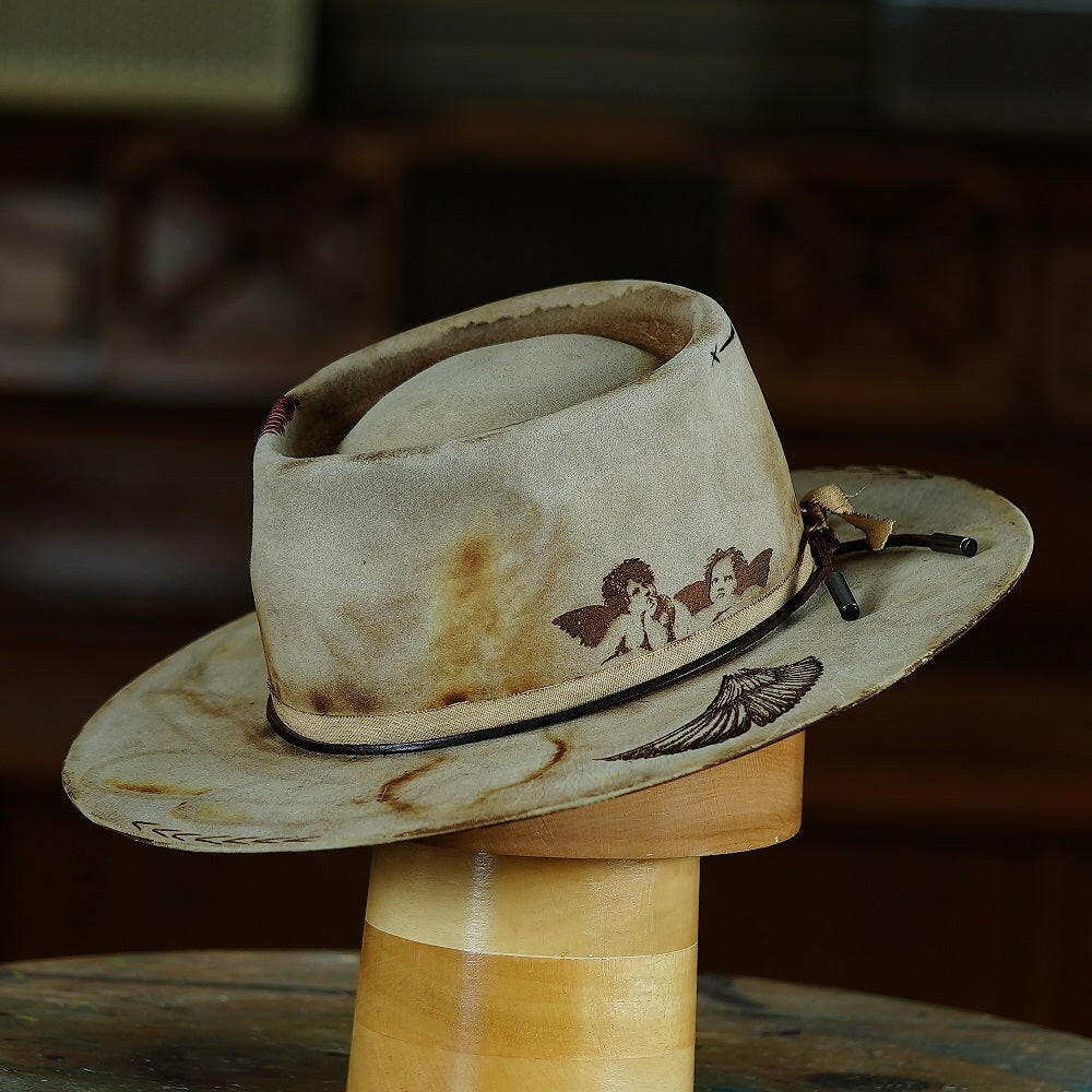 [Custom Handmade One of a kind hats]-[unisex fedora cowboy rare headwear felt hats]-[11.11HATS]